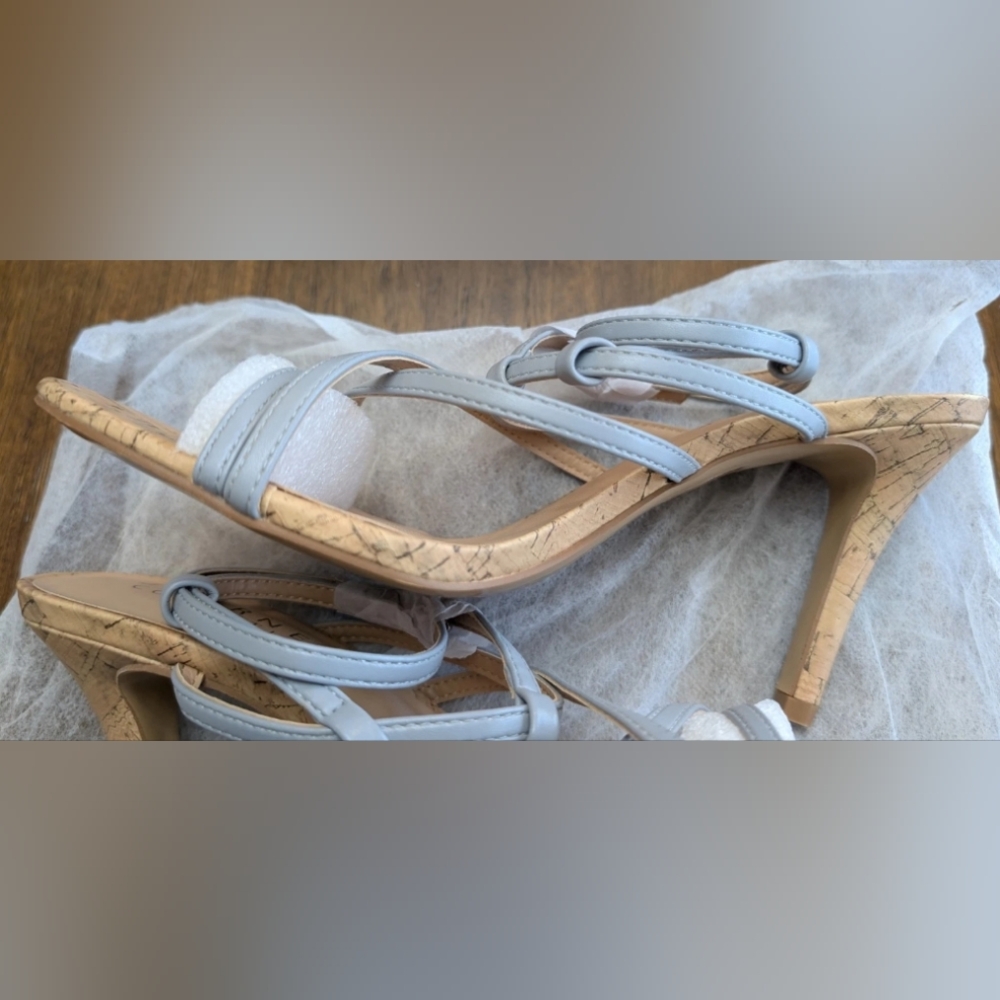 JOURNEE COLLECTION Womens Bluish-Gray Fylissa Open Toe Stiletto Heeled Sandal 9M - Picture 12 of 13